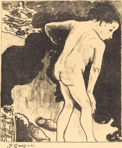 Badende in der Bretagne von Paul Gauguin