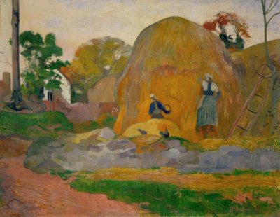 Die gelben Heuhaufen oder Die blonde Ernte von Paul Gauguin