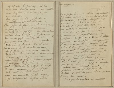 Manuskriptseiten [recto] von Paul Gauguin