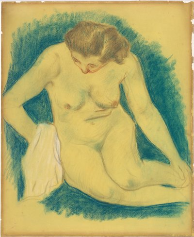 Sitzender Akt von oben gesehen von Paul Gauguin
