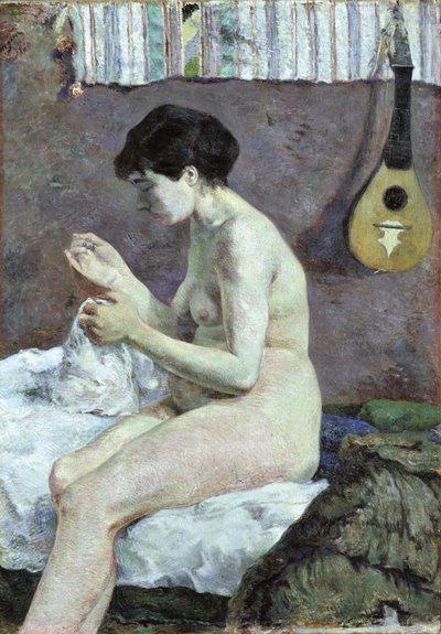 Studie eines Aktes Suzanne beim Nähen von Paul Gauguin