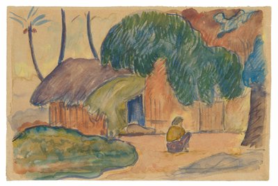 Tahitianische Hütte von Paul Gauguin