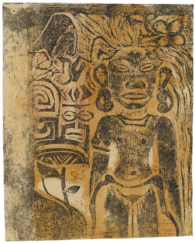 Tahitische Göttin Hina, 1894-95 von Paul Gauguin