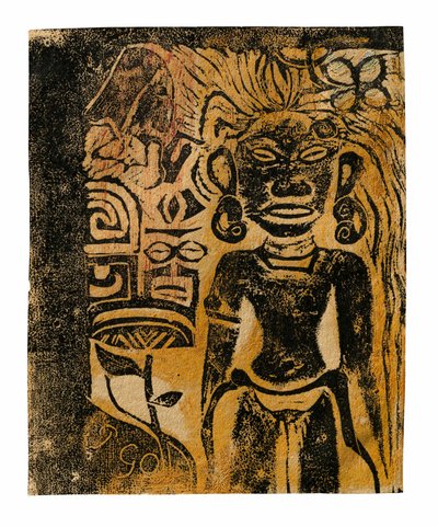 Tahitianisches Idol—die Göttin Hina von Paul Gauguin