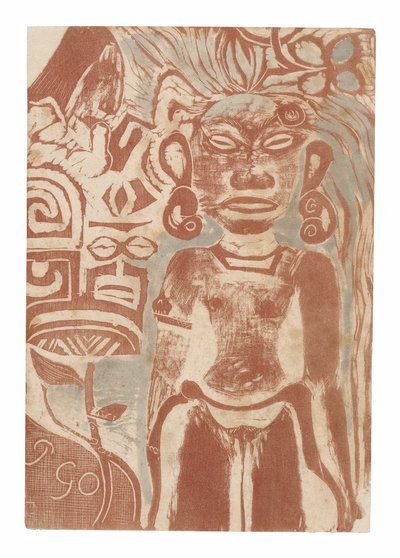 Tahitianisches Idol—die Göttin Hina von Paul Gauguin