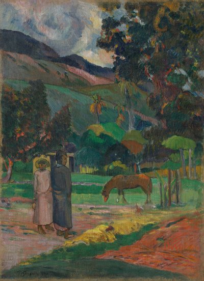 Tahitianische Landschaft, 1892 von Paul Gauguin