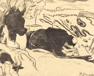 Die Wäscherinnen, 1889 von Paul Gauguin