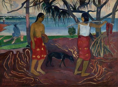 Unter dem Pandanus von Paul Gauguin