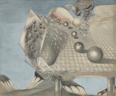 Komposition mit Kugeln, Quadraten, Säulen usw. von Paul Gaulois