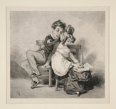 (DOUX ENTRETIEN,) von Paul Gavarni