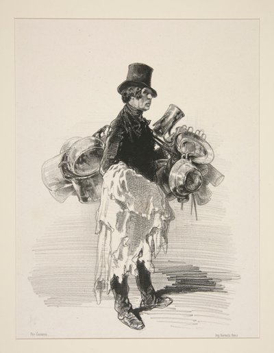 (Kesselverkäufer. Englische Physiognomie.) von Paul Gavarni
