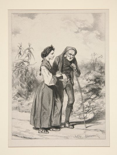 (PIETE FILIALE.) von Paul Gavarni