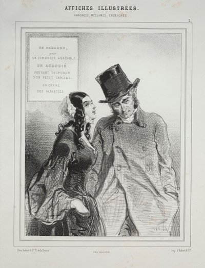 Affiches Illustrées von Paul Gavarni