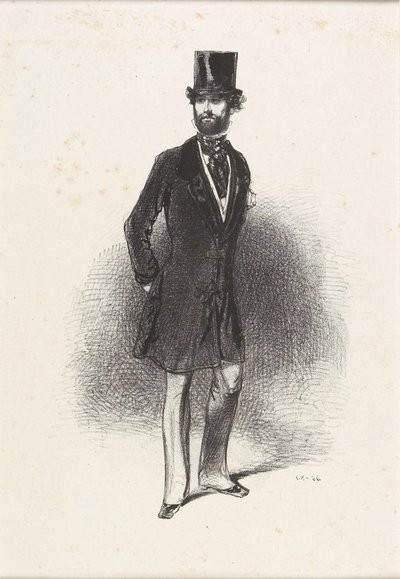 Winterkostüm, von Humann, 1846 von Paul Gavarni