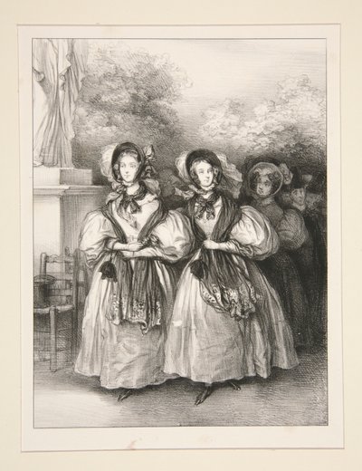 Zwei Schwestern von Paul Gavarni