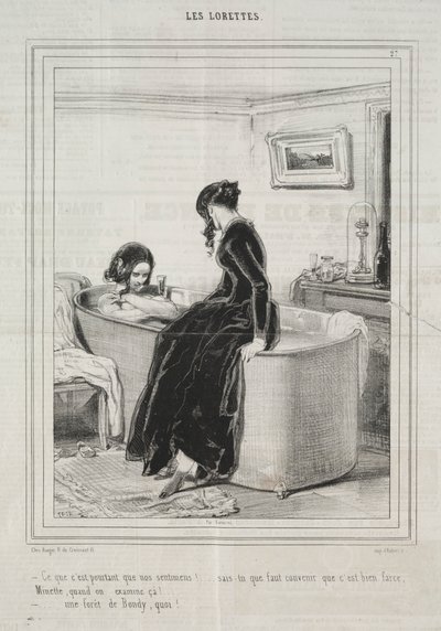Les Lorettes, 1842 von Paul Gavarni