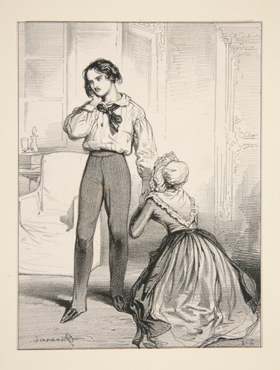 Arme Mutter. IV. Akt / Adolphe Laferriere von Paul Gavarni