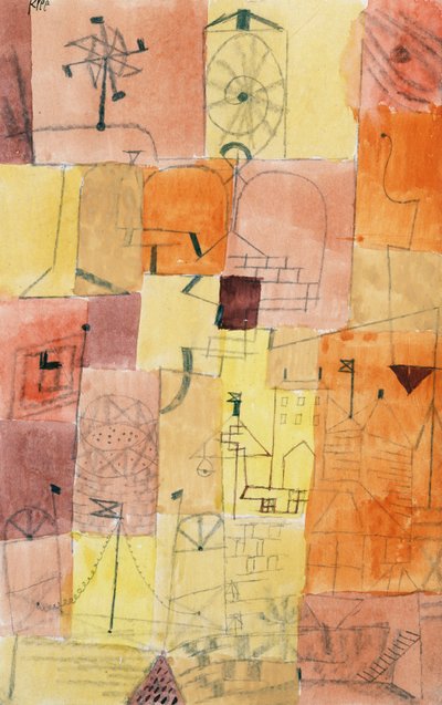 Stadt der Kinder mit Windmühle von Paul Klee