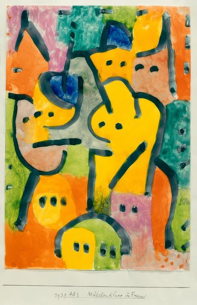 Mädchenklasse im Freien von Paul Klee