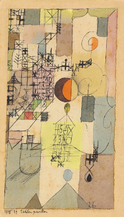 Pavillon der Zahlen, 1918 von Paul Klee