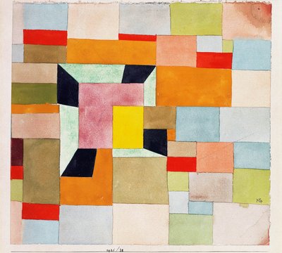Aufgeteilte Farbvierecke von Paul Klee
