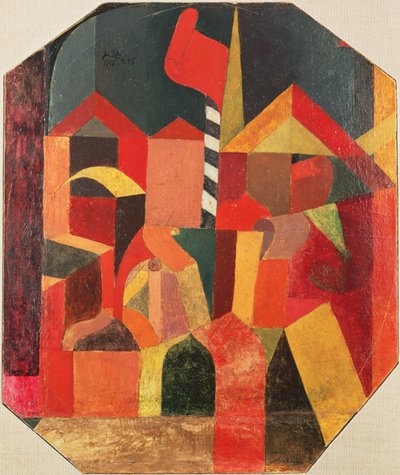 Mit der roten Fahne von Paul Klee