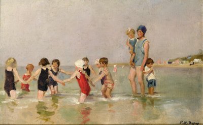 Kinder beim Baden von Paul Michel Dupuy