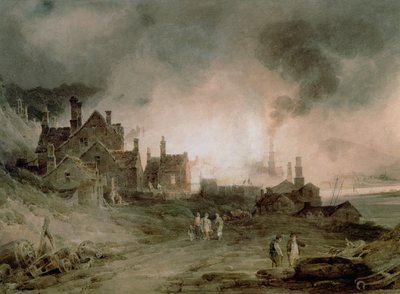 Bedlam Furnace, Madeley Dale, Shropshire, 1803 von Paul Sandby