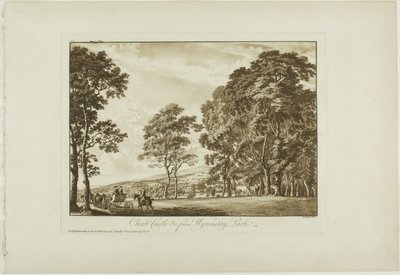 Chirk Castle und Umgebung vom Wynnstay Park von Paul Sandby