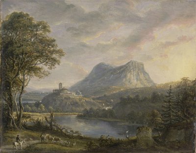 Landschaft mit einem See von Paul Sandby