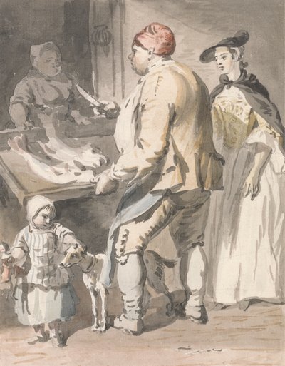 Londoner Rufe: Ein Fischhändler von Paul Sandby
