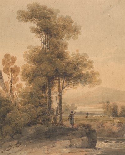 Landschaft mit Figuren, Cromach Water von Paul Sandby Munn