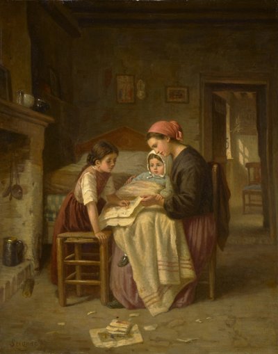 Das kranke Kind, ca. 1870-75 von Paul Seignac