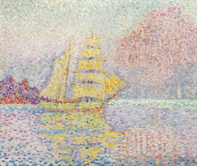 Italienische Brigg in Agay, 1901 von Paul Signac