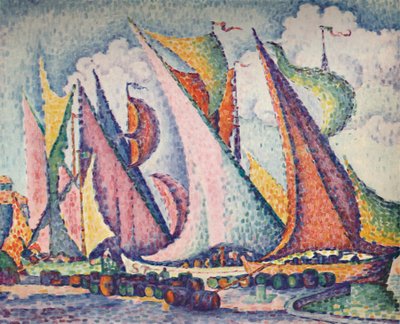 Mittelmeer-Segelboote, 1923 von Paul Signac