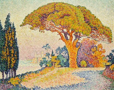 Kiefern bei Bertaud, Saint-Tropez von Paul Signac