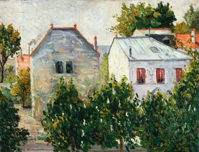 Vorstadtgarten in Asnieres, 1883 von Paul Signac