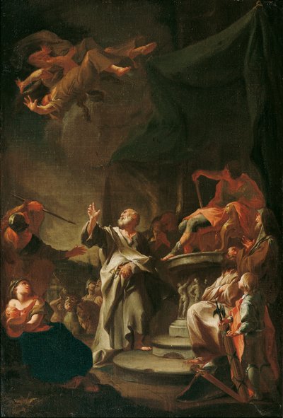 Der Sturz des Magiers Simon von Paul Troger