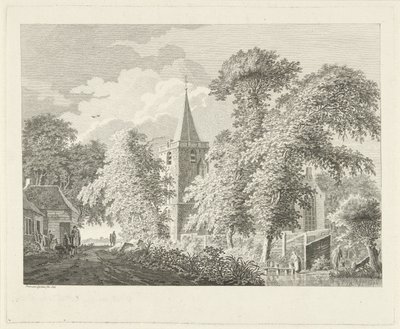 Dorfszene in Maartensdijk, 1753 von Paulus van Liender