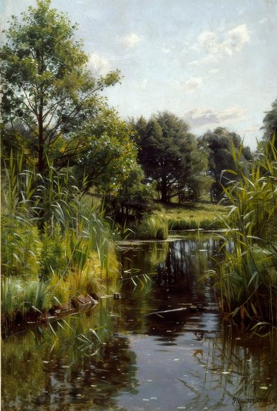 Schilf am See von Peder Monsted