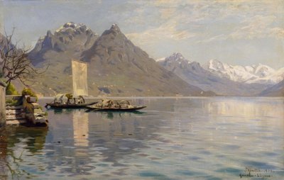 Sonnenschein am Luganer See von Peder Monsted