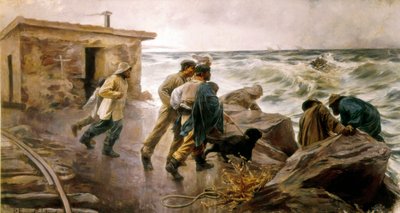 Rettung eines Schiffbrüchigen von Pedro Ferrer Calatayud