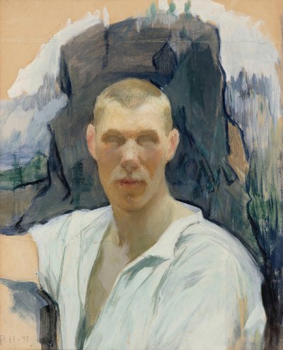 Selbstporträt, 1893 von Pekka Halonen