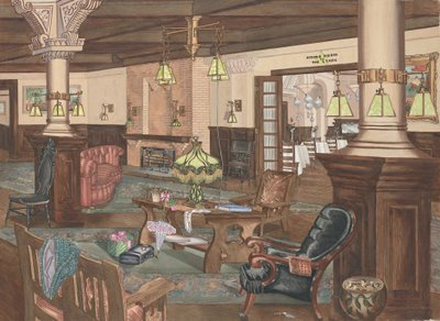Hollywood Hotel Lobby von Perkins Harnly