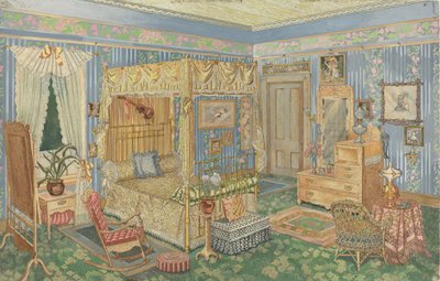 Schlafzimmer einer Frau, 1935-1942 von Perkins Harnly