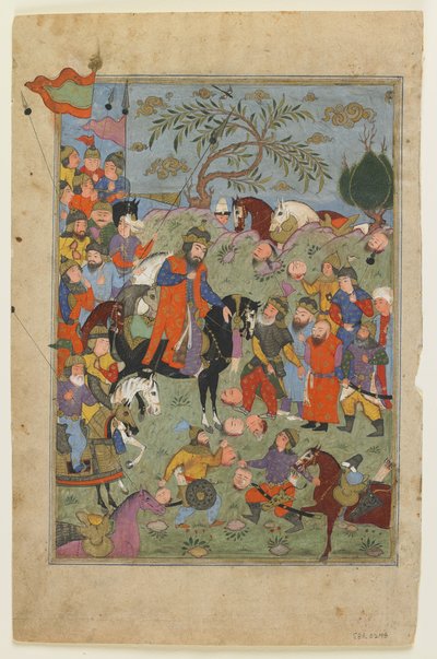 Kampfszene aus einem Shahnama von Persian School