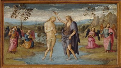 Die Taufe Christi, 1500 von Perugino