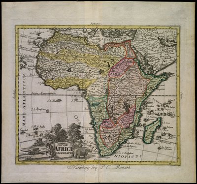 Nouae Africae delineatio von Peter Conrad Monath