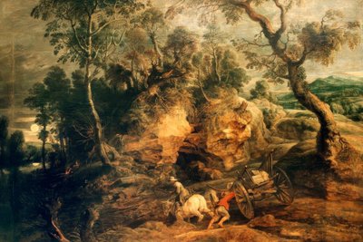 Das festgefahrene Fuhrwerk von Peter Paul Rubens