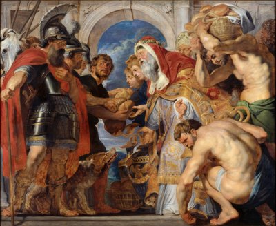 Die Begegnung von Abraham und Melchisedech von Peter Paul Rubens